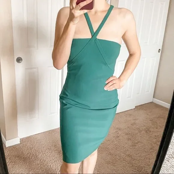 Likely Bridgeport Bodycon Dress Sleeveless Green 8 - Picture 7 of 10